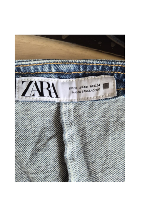 Zara Acid Wash Denim Crop Vest – Size XS (EU XS / US XS / MX 24)
