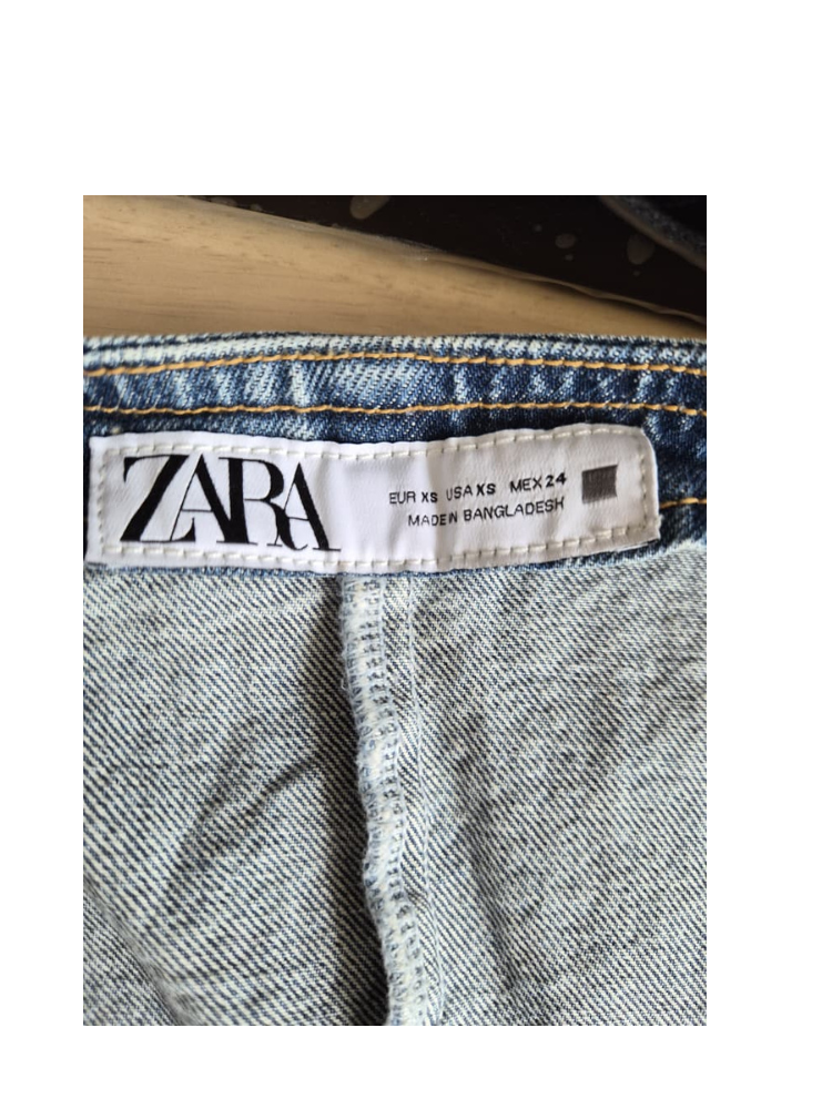 Zara Acid Wash Denim Crop Vest – Size XS (EU XS / US XS / MX 24)