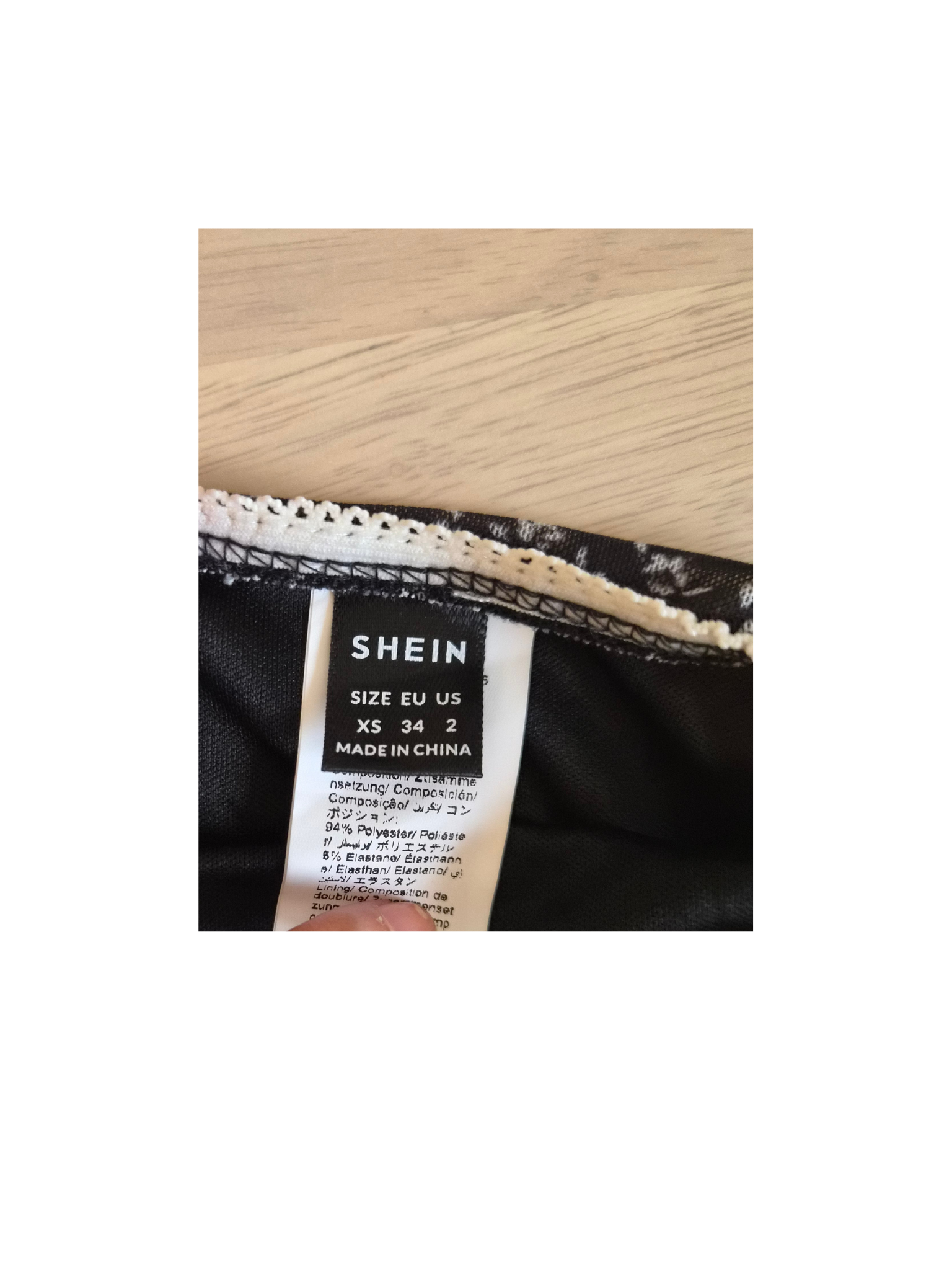 SHEIN Black Floral Mesh Midi Skirt – Size XS (brand new)