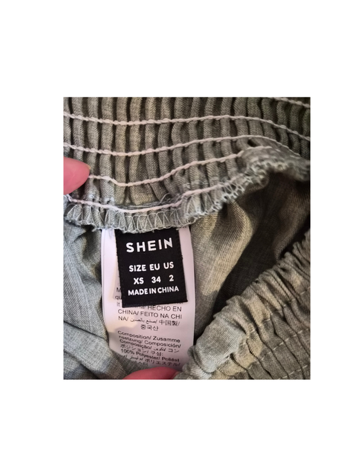 SHEIN Sage Green Wide-Leg Culottes – Size XS