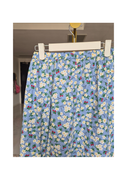 Blue Floral Maxi Skirt – Size S (Estimated)