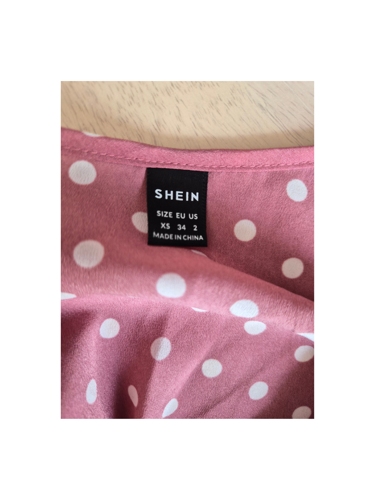 SHEIN Pink Polka Dot Blouse – Size XS