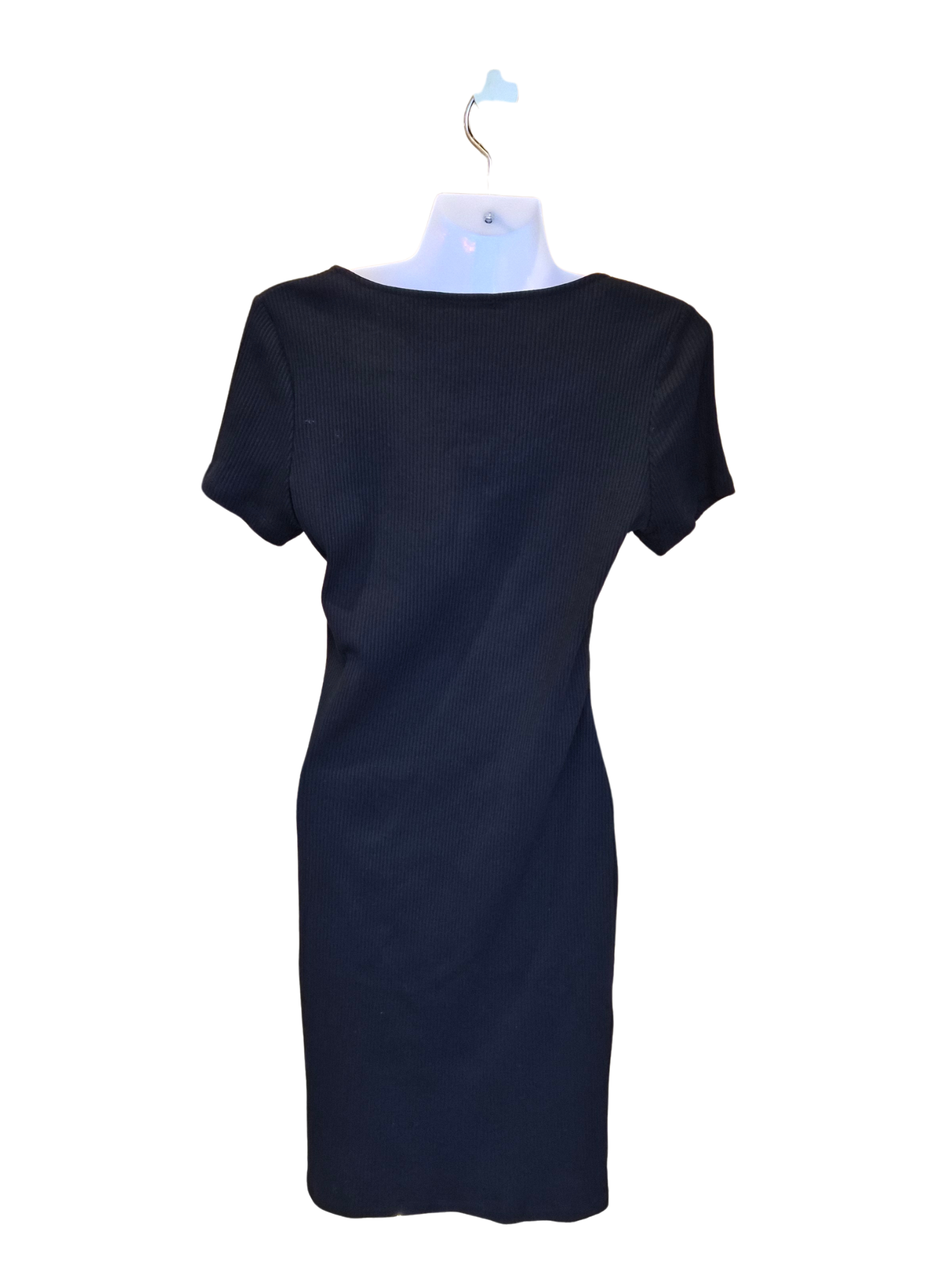 Cotton On Black Ribbed Bodycon Dress – Size M