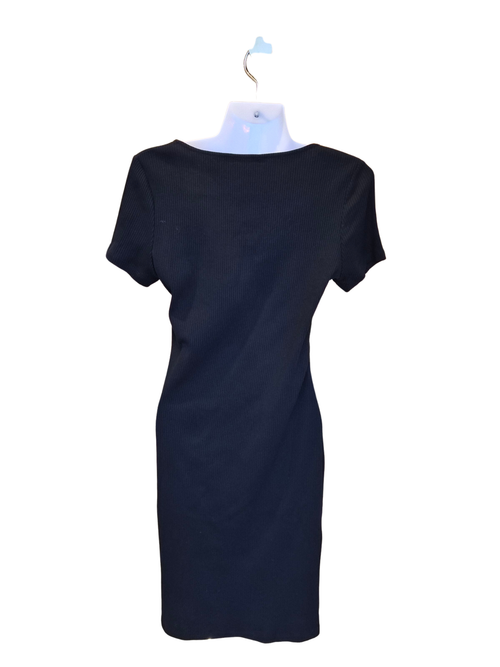 Cotton On Black Ribbed Bodycon Dress – Size M