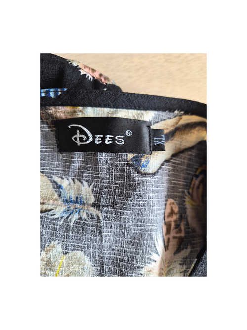 Dees Feather Print Sleeveless Top – Size XL