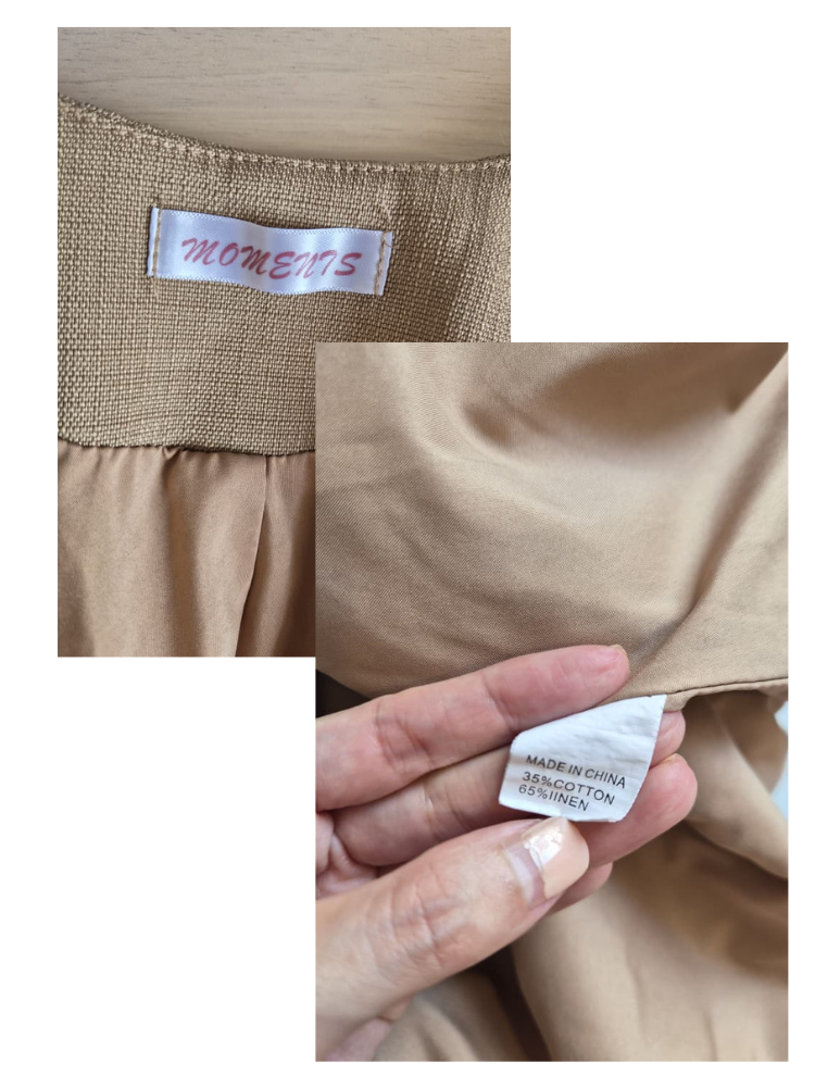 Moments Beige Linen Blend Cropped Jacket – Size M