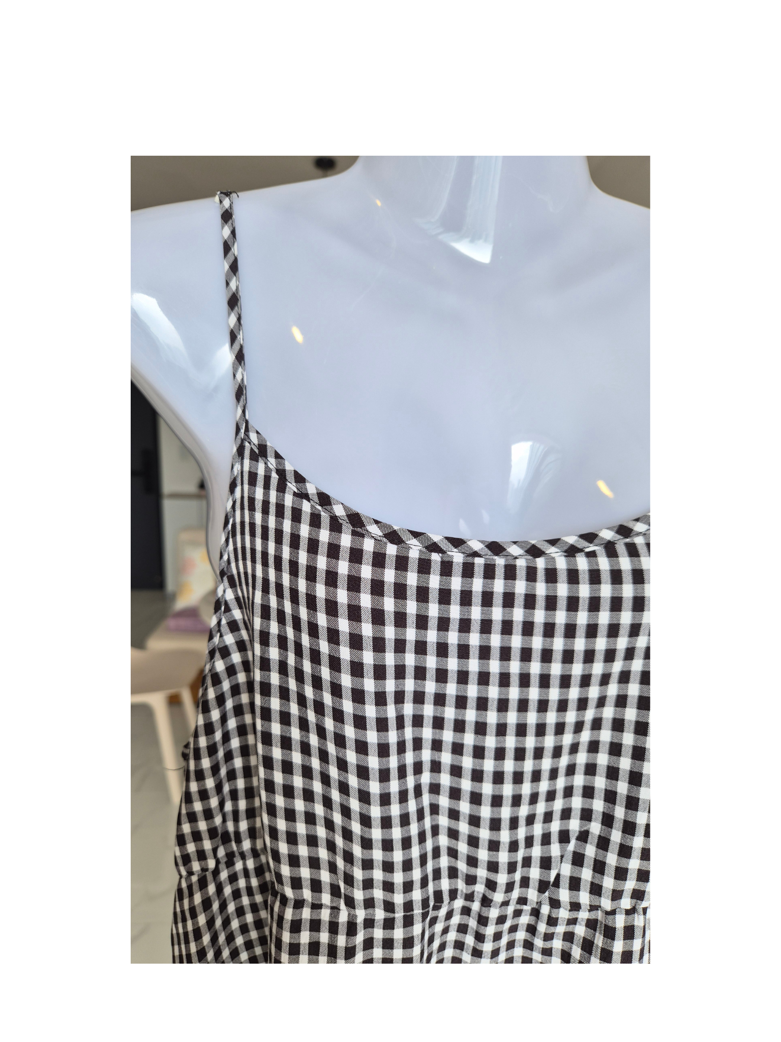 P&Co Gingham Tiered Cami Dress – Size S
