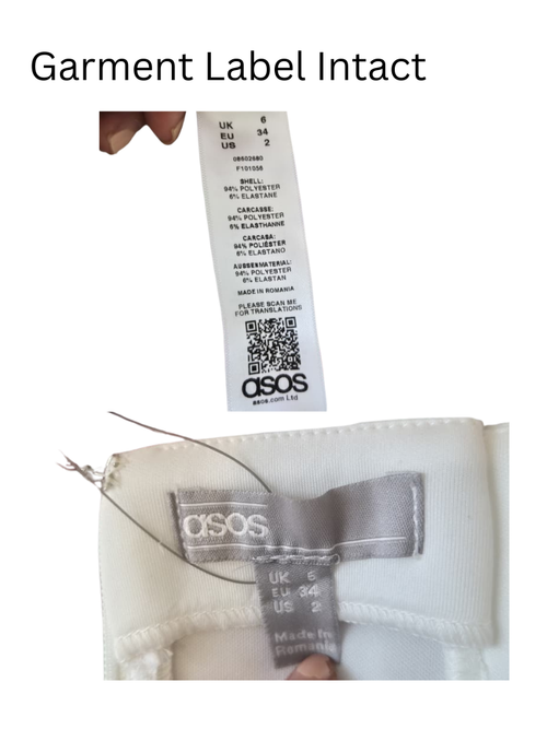 ASOS White Flared Mini Dress – Size UK 6 / EU 34 (XS)oduct Title 02