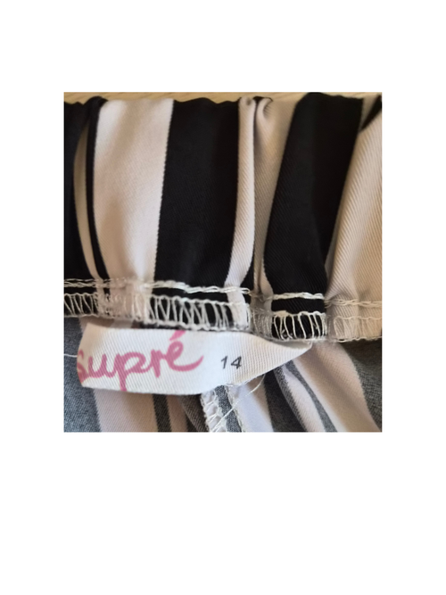 Supre Black & White Striped Wide-Leg Pants – Size 14