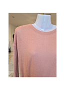 Soft Pink Waffle Knit Sweater – Size S (estimated)