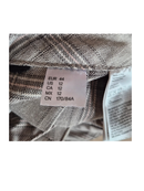 Grey Plaid Pleated Mini Skirt – Size XL (EU 44 / US 12)