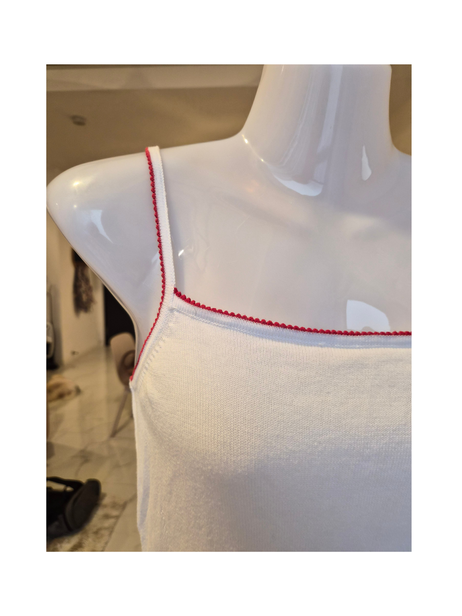 Banana Republic Denim White Knit Slip Dress