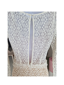 Indikah White Lace Long Sleeve Mini Dress