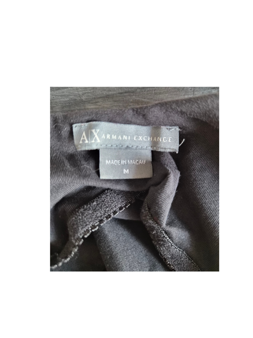 Armani Exchange Black Deep V Long Sleeve Top – Size M