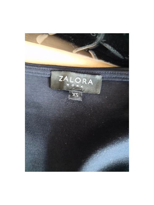 ZALORA Work Navy Square Neck Top – Size XS