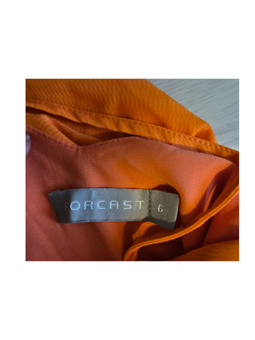 FORCAST Orange Cross-Back Maxi Dress
