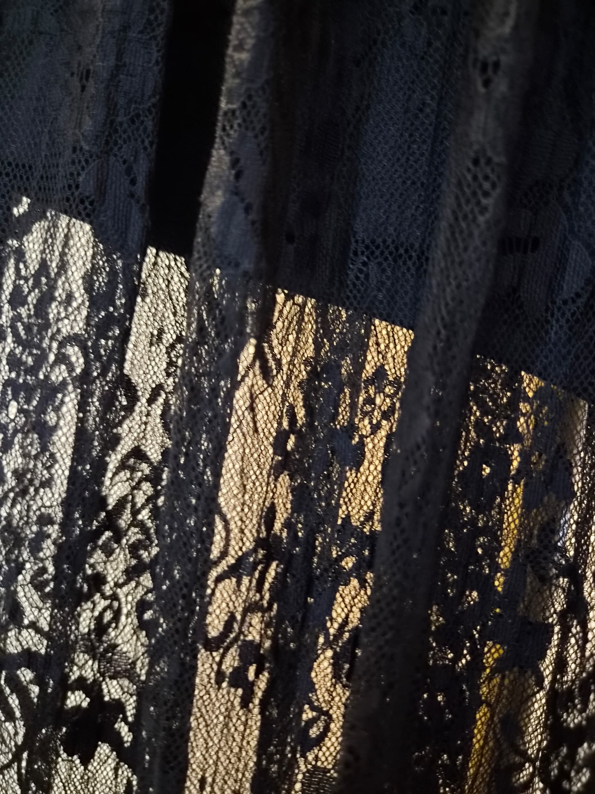 Forever 21 Black Lace Midi Skirt – Size XS