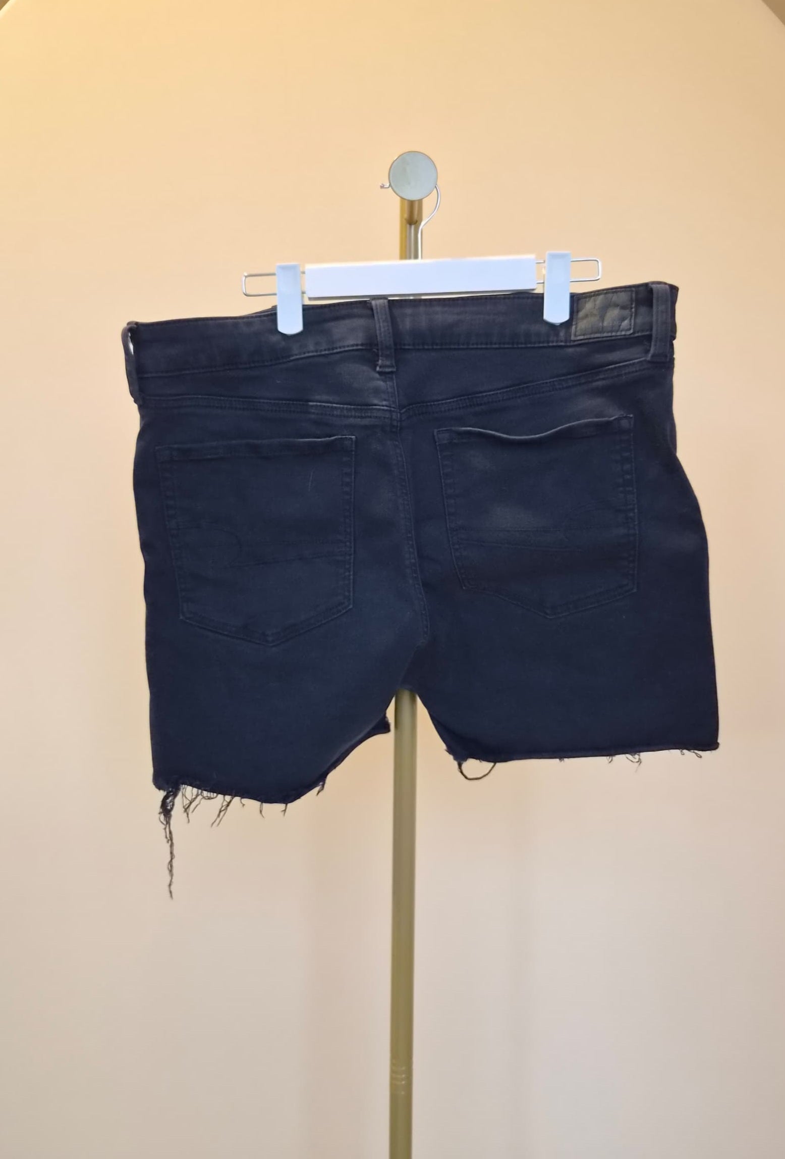 American Eagle Next Level Stretch Black Denim Shorts